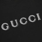 Gucci Double-Image Letter Embroidery Short-Sleeve Top