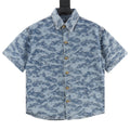 Louis Vuitton Cloud Monogram Jacquard Denim Short-Sleeve Shirt