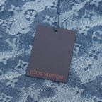 Louis Vuitton Cloud Monogram Jacquard Denim Short-Sleeve Shirt