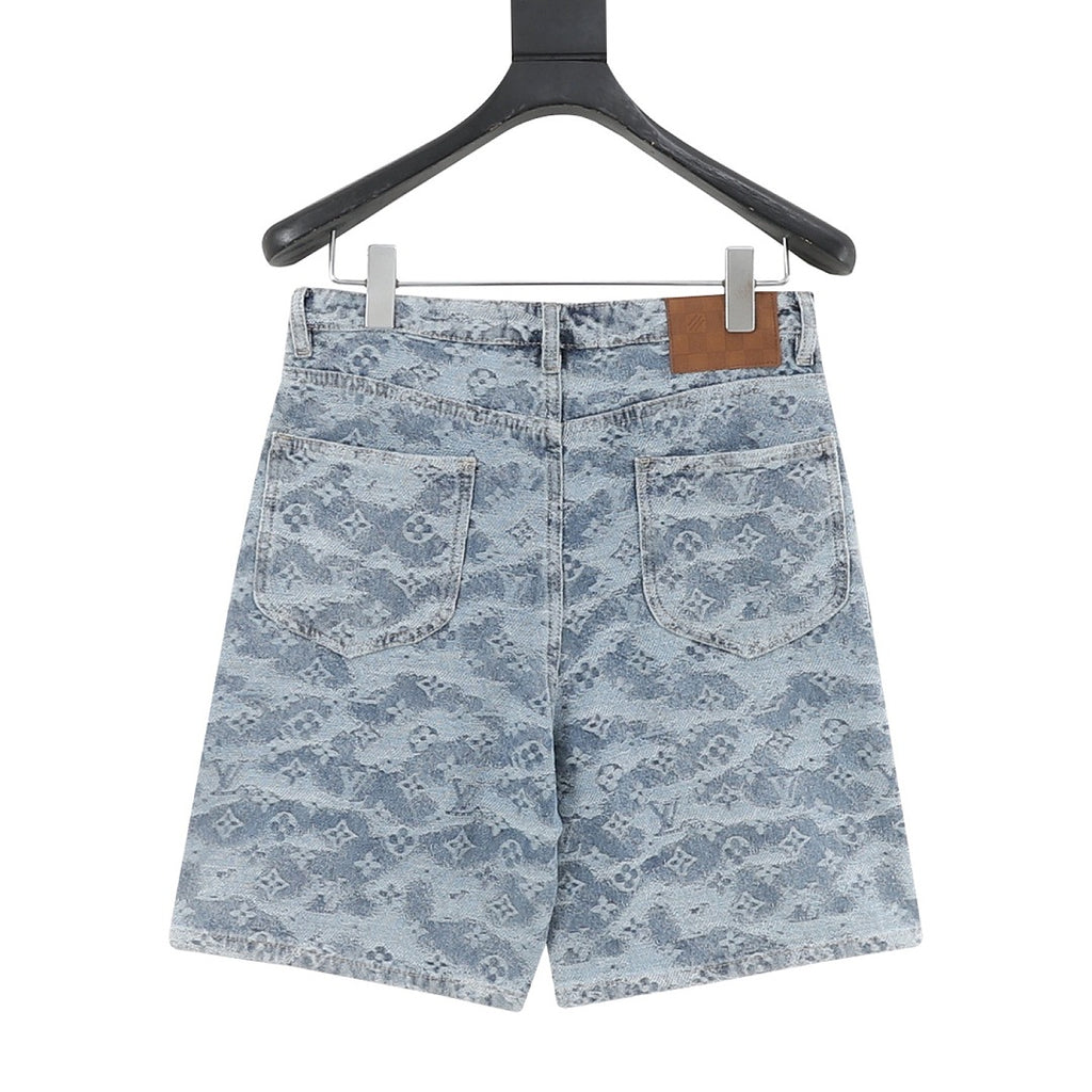 Louis Vuitton Cloud Monogram Jacquard Denim Shorts