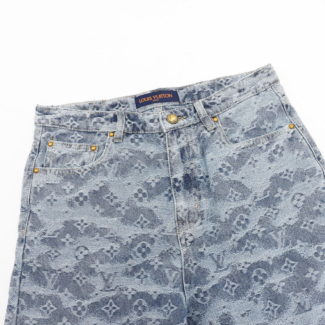 Louis Vuitton Cloud Monogram Jacquard Denim Shorts
