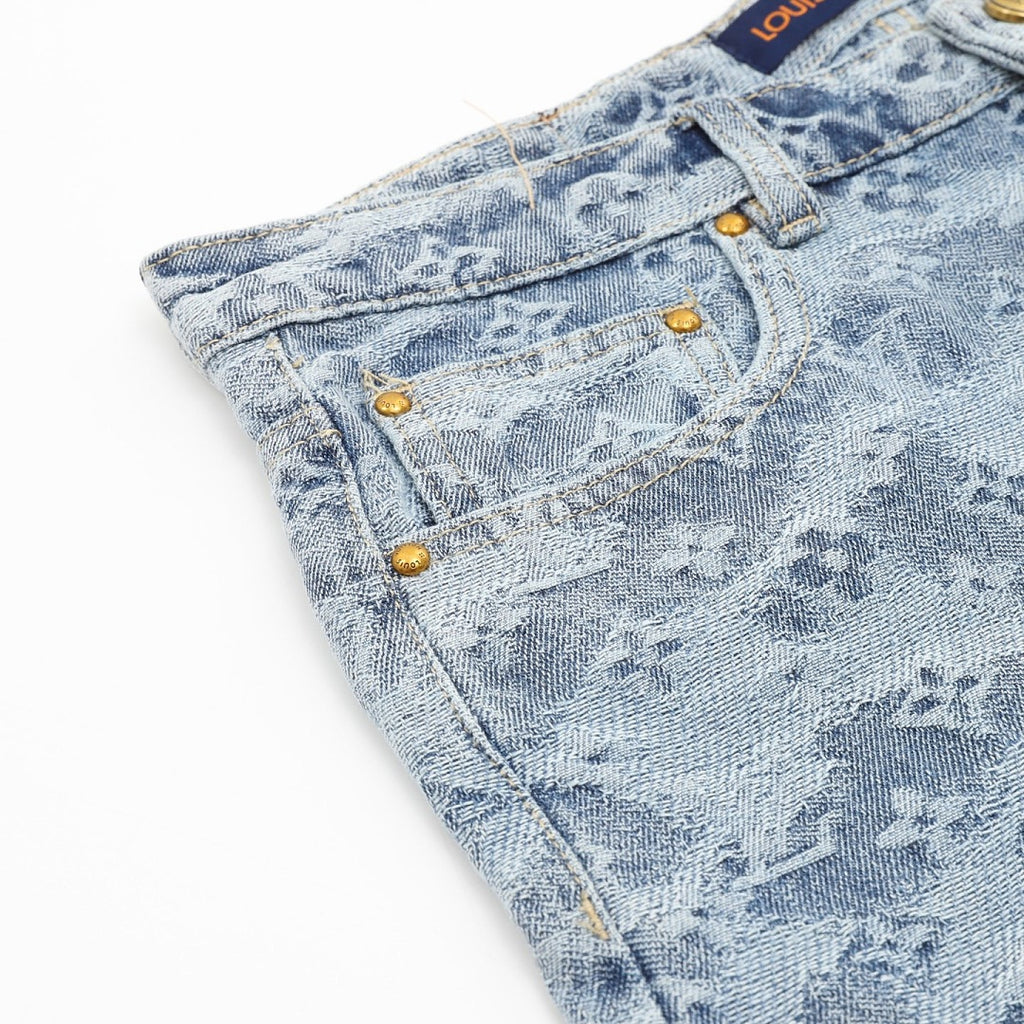 Louis Vuitton Cloud Monogram Jacquard Denim Shorts
