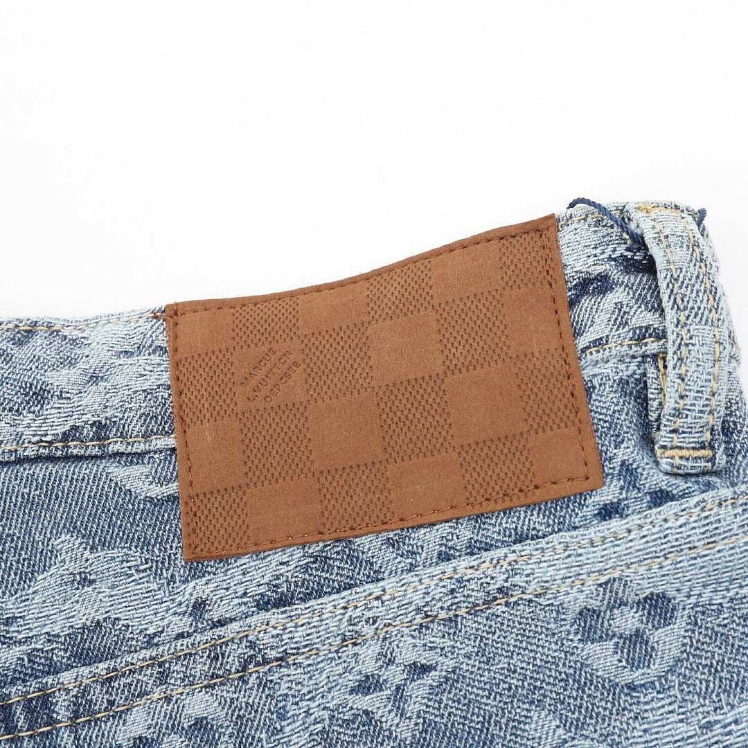 Louis Vuitton Cloud Monogram Jacquard Denim Shorts