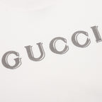 Gucci Double-Image Letter Embroidery Short-Sleeve Top