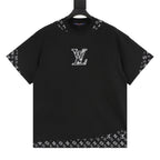 Louis Vuitton Short-Sleeve T-Shirt with Embroidered Leather Logo