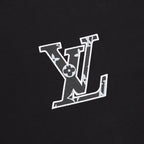 Louis Vuitton Short-Sleeve T-Shirt with Embroidered Leather Logo