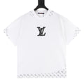 Louis Vuitton Short-Sleeve T-Shirt with Embroidered Leather Logo