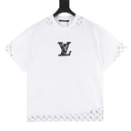 Louis Vuitton Short-Sleeve T-Shirt with Embroidered Leather Logo