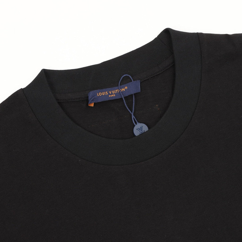 Louis Vuitton Short-Sleeve T-Shirt with Star-Motif and Embroidered LV Logo