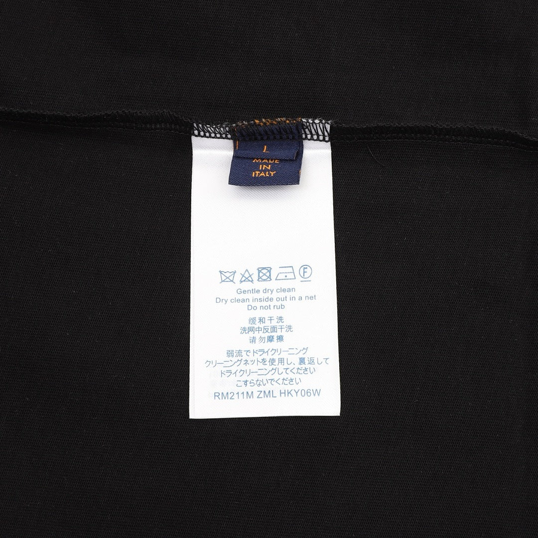 Louis Vuitton Short-Sleeve T-Shirt with Star-Motif and Embroidered LV Logo