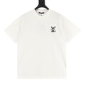 Louis Vuitton Short-Sleeve T-Shirt with Star-Motif and Embroidered LV Logo