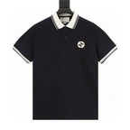 Gucci Short-Sleeve Polo with Embroidered Double G Emblem on the Chest