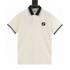 Gucci Short-Sleeve Polo with Embroidered Double G Emblem on the Chest