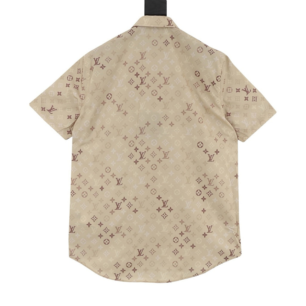 Louis Vuitton Khaki All-Over Print Shirt