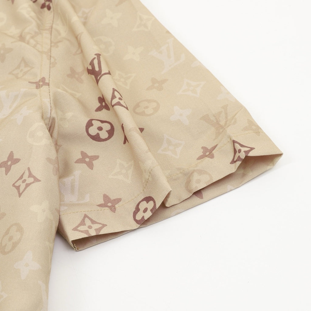 Louis Vuitton Khaki All-Over Print Shirt