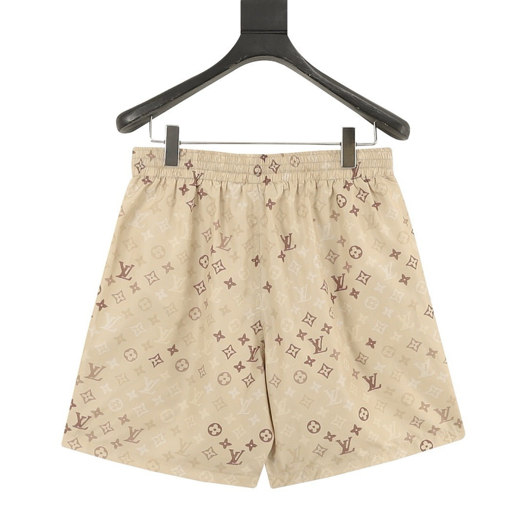 Louis Vuitton Khaki All-Over Print Shorts