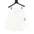 Louis Vuitton Blue Logo-Embroidered Shorts