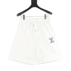 Louis Vuitton Blue Logo-Embroidered Shorts