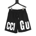 Gucci Large-Letter Drawstring Shorts