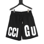 Gucci Large-Letter Drawstring Shorts