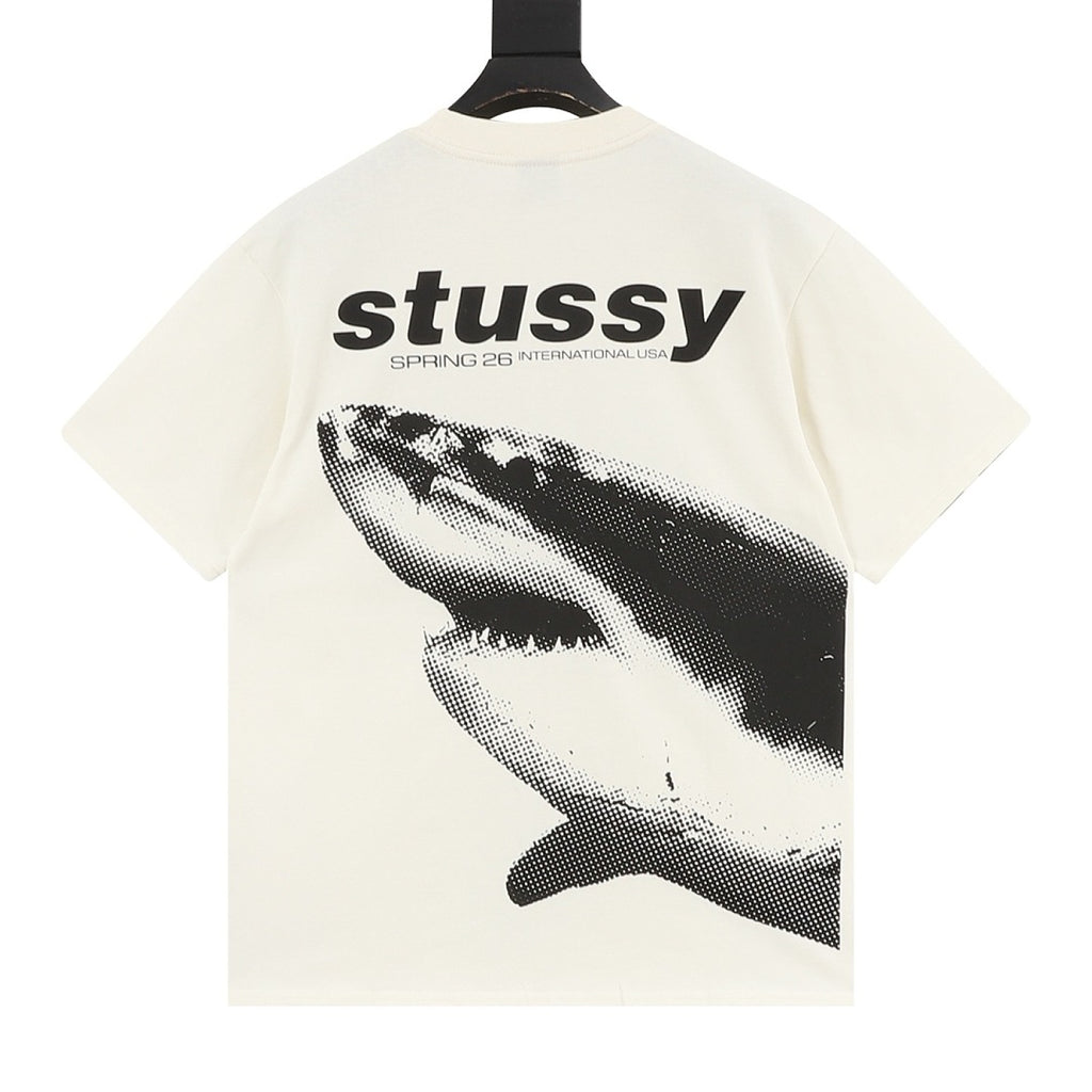 Stussy Loose-Fit All-Over Skull Print T-Shirt