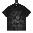 Stussy Loose-Fit All-Over Skull Print T-Shirt