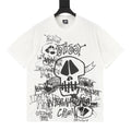 Stussy Loose-Fit All-Over Skull Print T-Shirt