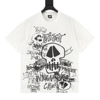 Stussy Loose-Fit All-Over Skull Print T-Shirt