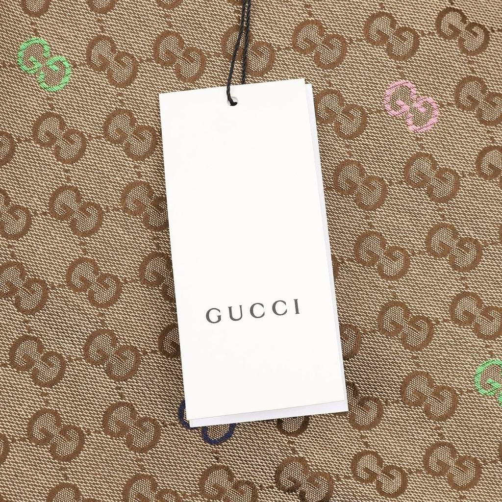 Gucci All-Over Colorful Label Jacquard Shorts