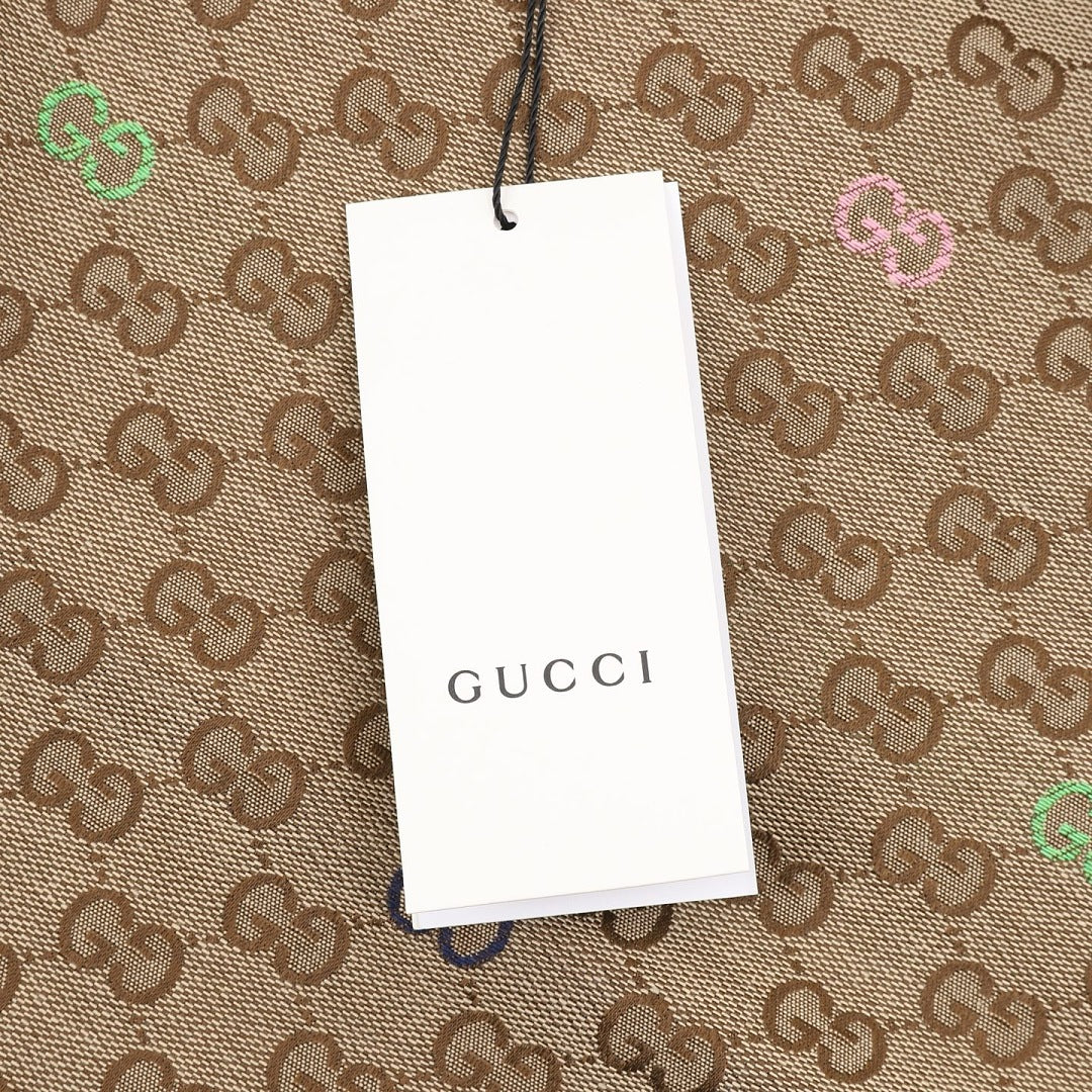 Gucci All-Over Colorful Label Jacquard Shorts