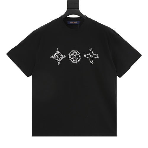 Louis Vuitton Monogram Flower & Bead Embroidered Short-Sleeve Shirt