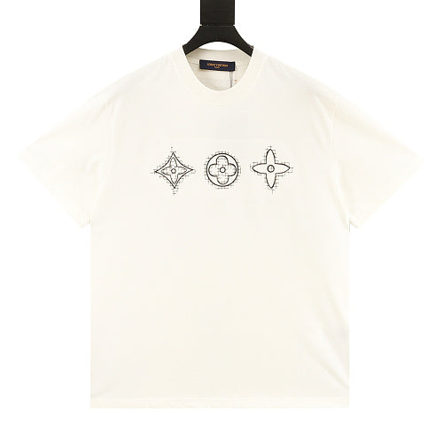 Louis Vuitton Monogram Flower & Bead Embroidered Short-Sleeve Shirt