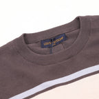Louis Vuitton Short-Sleeved Knit Top with Color-Block Striped Panels