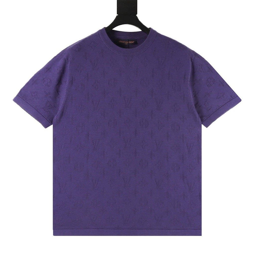 Louis Vuitton Monogram Jacquard Knit Short-Sleeve Top
