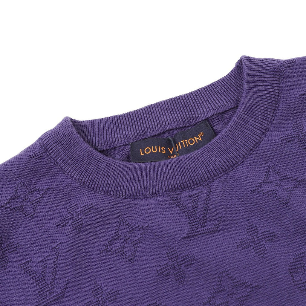 Louis Vuitton Monogram Jacquard Knit Short-Sleeve Top
