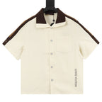 Louis Vuitton Shoulder-Striped Embroidered Shirt