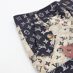 Louis Vuitton All-Over Print Washed Denim Shorts