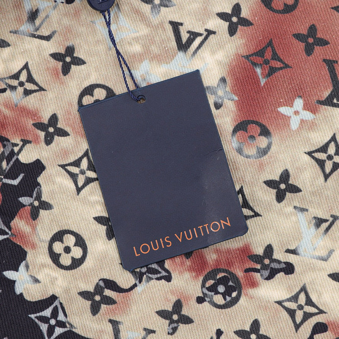 Louis Vuitton All-Over Print Washed Denim Shorts