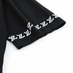Louis Vuitton Letter Jacquard Knit T-Shirt with Cuff Detail