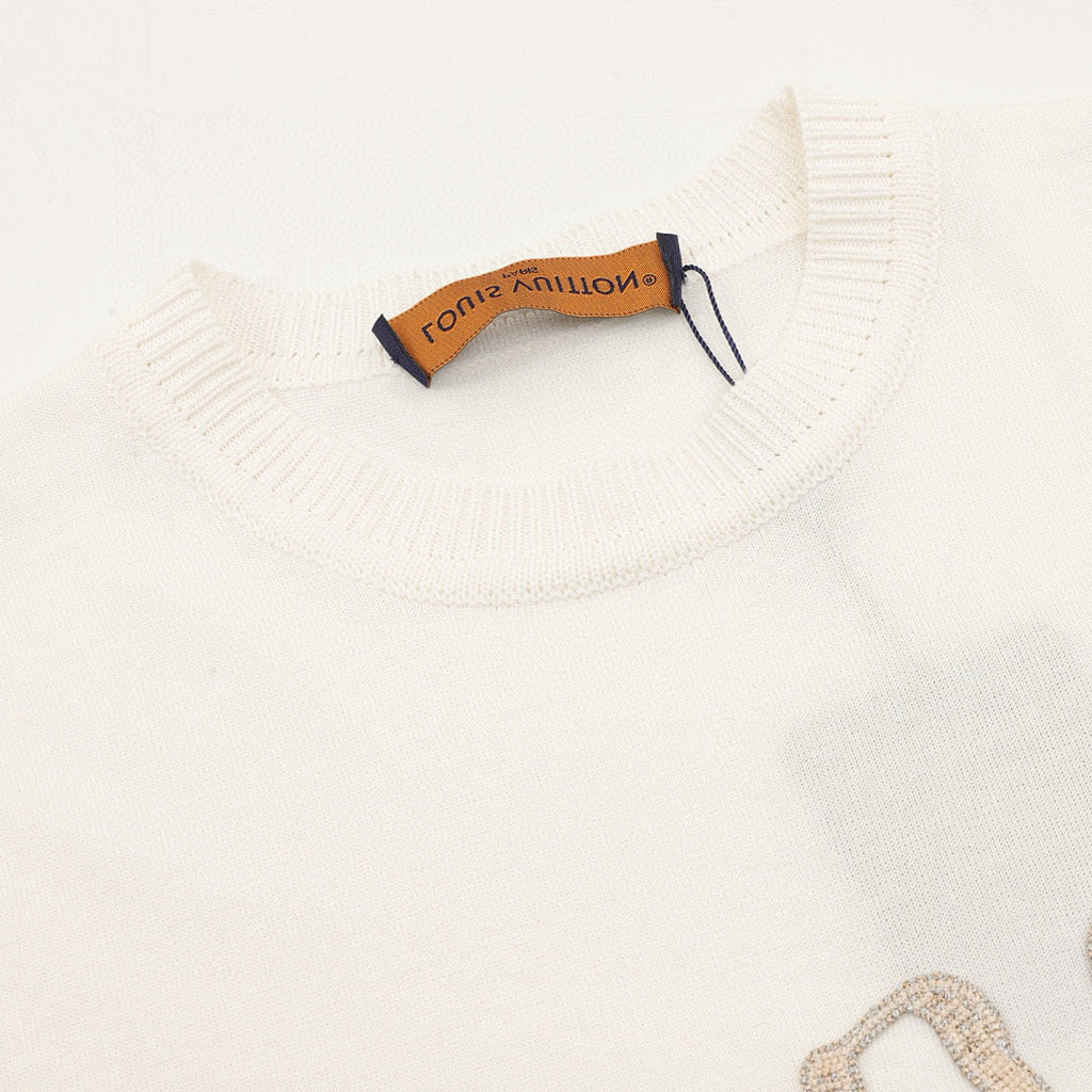 Louis Vuitton Rope-Embroidered Knitted T-Shirt