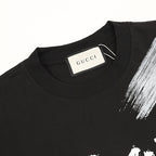 Gucci Ink-Brush Stroke Graffiti Lettering Short-Sleeve T-Shirt