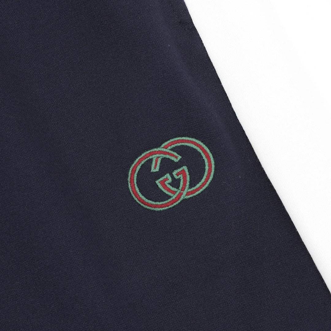 Gucci Color-block Embroidered Logo Shorts
