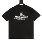 Louis Vuitton x Supreme Collaboration Logo Graffiti T-Shirt