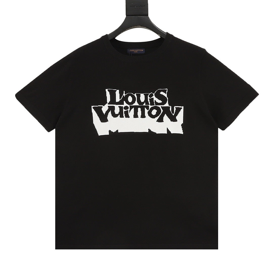 Louis Vuitton Monogram Shadow Jacquard Knit Short-Sleeve T-Shirt