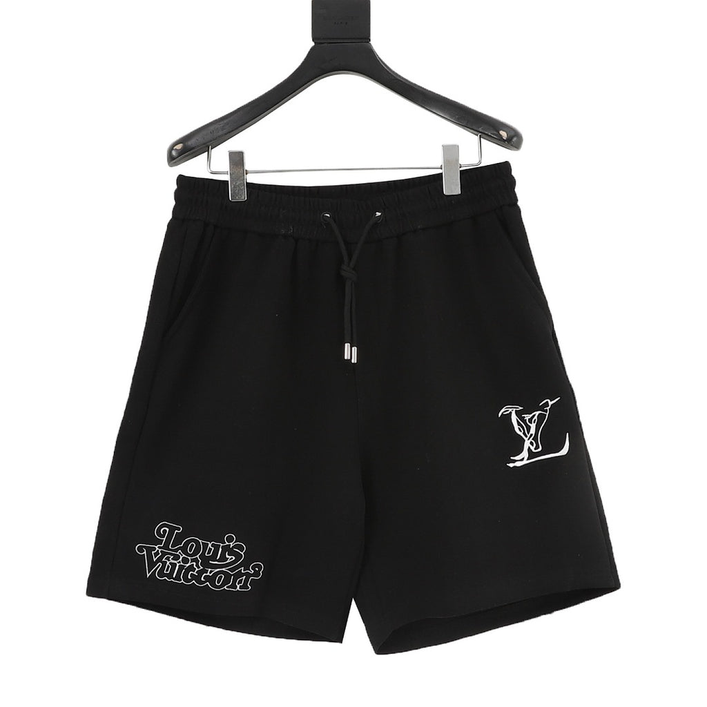 Louis Vuitton Double-Logo Embroidered Shorts
