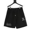 Louis Vuitton Double-Logo Embroidered Shorts
