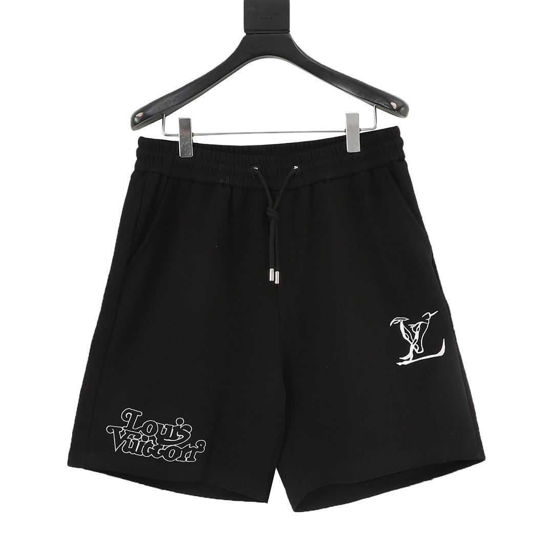 Louis Vuitton Double-Logo Embroidered Shorts