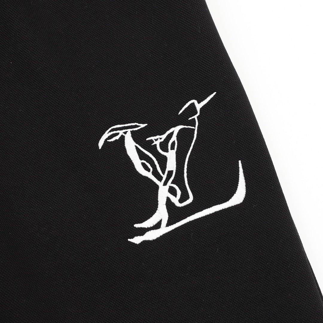Louis Vuitton Double-Logo Embroidered Shorts