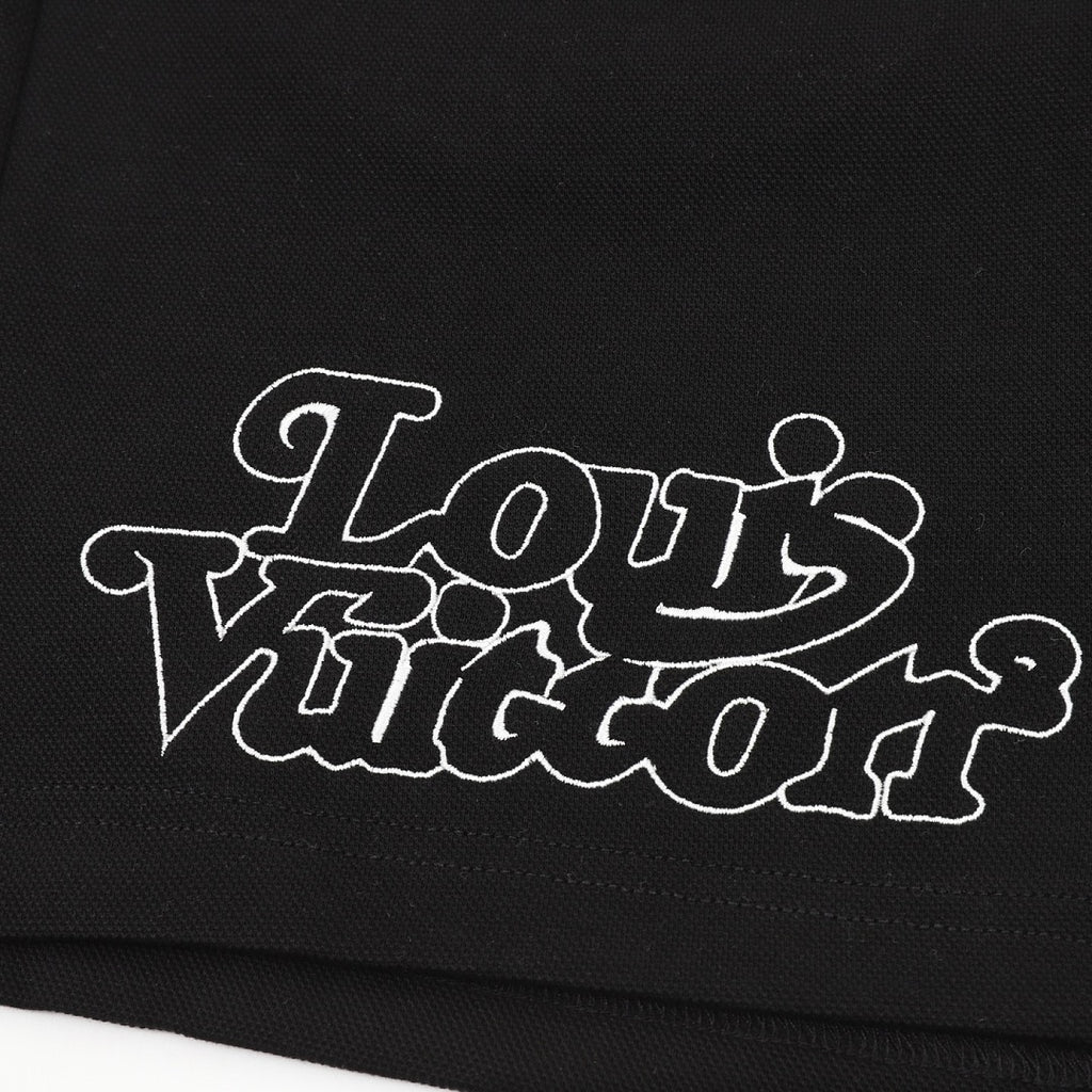 Louis Vuitton Double-Logo Embroidered Shorts