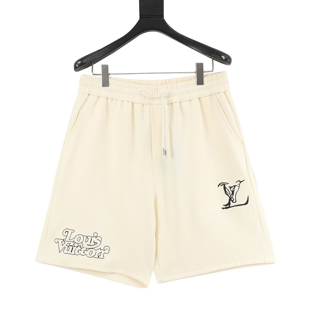 Louis Vuitton Double-Logo Embroidered Shorts